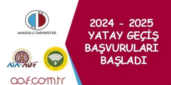 2024-2025 Yatay Geçiş Çevrimiçi (Online) Kayıt Duyurusu