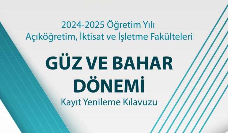2025 - AÖF Kayıt Yenileme