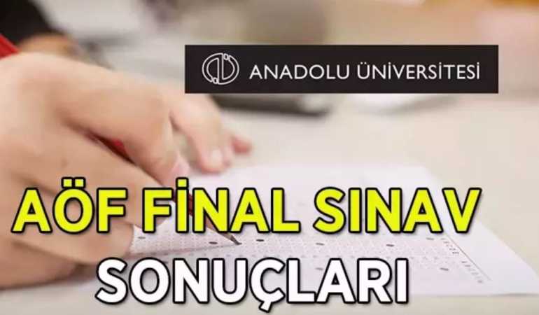 2025 AÖF Güz Dönemi Final Sonuçları