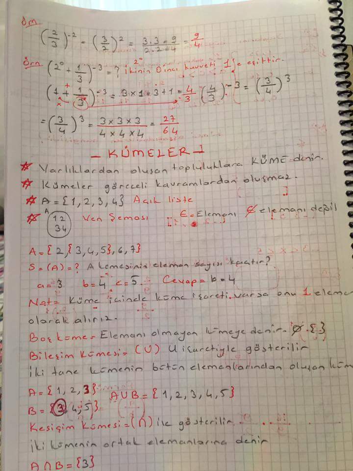 Matematik 1 Ünite 1 Ders Notları