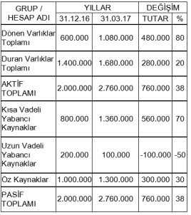 finansal tablolar analizi